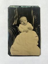 Tintype Of A Newborn Baby - Victorian Age Innocence - Lovely Vintage Photo picture