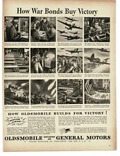 1943 Oldsmobile How War Bonds Buy Victory art WWII Vintage Print Ad picture