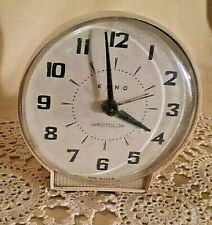 WESTCLOX ALARM CLOCK KENO MADE USA OFF WHITE PLASTIC VINTAGE NO KEY WORKS AS IS. picture