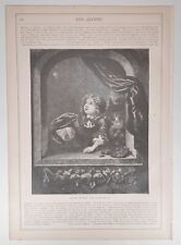 1876 Victorian Art Engraving, Summer Days. - R. F. Smith. Young Couple Courting picture