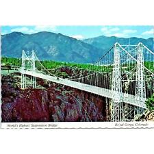 Vintage Postcard Royal Gorge, Colorado World's Highest Suspension Bridge picture