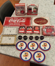 Vintage Coke Coca Cola Lot of 22 Sun Catcher Christmas Ornament Plate Ring Card picture