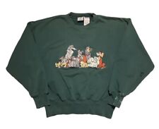 Vintage Disney Lady And The Tramp Embroidered Pullover Sweater Size S Green picture