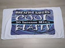 VTG 90s Nabisco Breath Savers Mints Beach Towel 30.5 x 55.5 - Promotional Rare picture