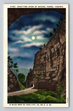 VA- Virginia, Night Time Scene Of Natural Bridge, Antique, Vintage Postcard picture