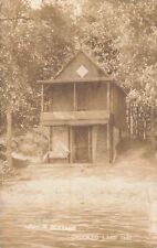 Harris Cottage, Crooked Lake, Indiana IN - 1908 Real Photo RPPC picture