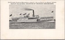c1910s Steamship Postcard STEAMER CHARLES MACALESTER - Insurance Convention picture