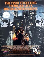 1990 The Big Man Clarence Clemons photo Miller Lite Beer Halloween print ad picture