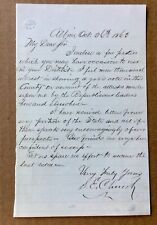Sanford E Church (1815-1880) Democratic Politician handwritten letter elections picture