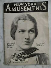 New York Amusements Magazine 1928 Rose Hobart in Zeppelin / Photos picture