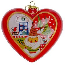 2013 Heart Santa Happy Holidays Li Bien Christmas Ornament Box 4x4 picture