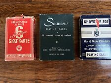 3 Decks of Vintage Playing Cards - German SKAT, EIRE Landscape, and CRYSLER 301 picture