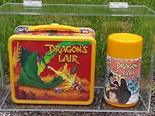 RARE DRAGON'S LAIR 1983 METAL LUNCHBOX W/THERMOS ALADDIN VIDEO GAME VG+ MAGICOM picture