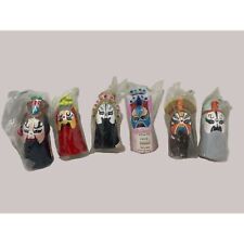 Set of 6 Chinese Opera Character Hand Painted Figurines Made in China Collectibl picture
