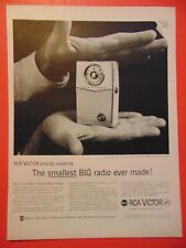 1960 RCA VICTOR Presents The Smallest BIG Radio ever made photo art print ad picture