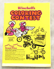 Winchell's Donut Coloring Contest and  Entry Form  {BLANK } Uncolored Dated 1975 picture