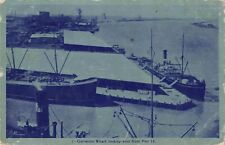 Galveston Wharf East from Pier 14 Galveston Texas TX 1910 Postcard picture