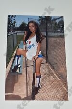 curvy brunette latina woman in shorts  Vintage photograph ay picture