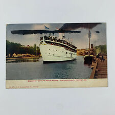 Postcard Illinois Chicago IL Steamer City South Haven Line 1909 Posted Divided picture
