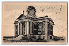 1919 Natrona County Court House Exterior Building Stairs Casper Wyoming Postcard picture