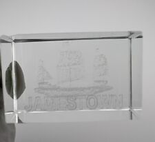 3D Lucite Jamestown Silver Tone Keychain picture