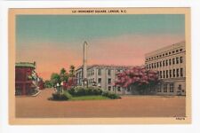 Monument Square Lenoir North Carolina Linen Postcard picture