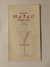 Restaurant Mayan - Rockefeller Center - Cocktail Menu 1950s? Vintage New York NY picture