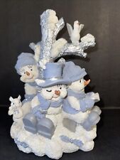 The Encore Group Snowbabies Snowman Hanging Out Around Tree  Exc Used Condition picture