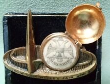 Worlds Fair 1939-40 New York Trylon Perisphere Masonic Brooch with Locket RARE picture
