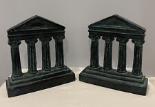 Andrea By Sadek Neoclassical Bookends Parthenon Temple of Athena Cast Resin EXC picture