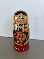 Vintage Hand Painted Wooden Russian Matryoshka or Nesting Doll Set Of 6 picture