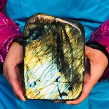4.18LB Natural Gorgeous Labradorite Quartz Crystal Mineral Specimen Healing picture