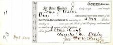 New York and Harlem Railroad Co. Issued to John Jacob Astor - $5,000 Railway Bon picture