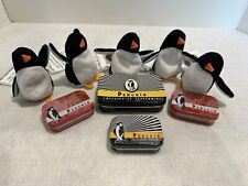 Lot of 4 PENGUIN Caffeinated Mints Cinnamon Collector Tins: 1 Empty, 3 Sealed picture