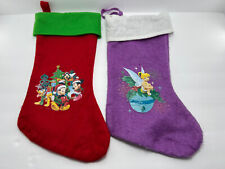 Vintage Disney Christmas Stockings Mickey Mouse Tinkerbell picture