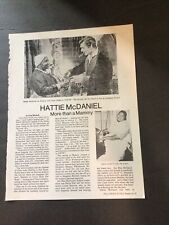 Rare Hattie McDaniel Clipping Vintage Article picture