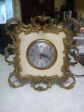Vintage Sessions Clock Company Gold Tone Ornate Working picture