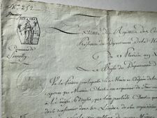 1803 SEMILY HIGH MARNE MANUSCRIPT OVEN GAME PALM FIRST EMPIRE FRANCE STAMP picture