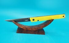 CRKT CEO Roger's Design 7096YGK Yellow Handle Thumbstud Folding Pocket Knife picture