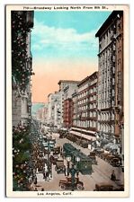 Broadway Looking North From 8th Street, Los Angeles, California Postcard picture