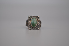 Old Pawn Navajo Sterling Silver Ring - Turquoise  Size 5 1/2 picture