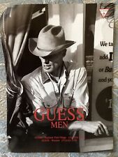 VTG 1992 Guess Men Print Advertisement - Cowboy in Western Shirt picture