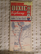 Rare ~Vintage Dixie Highway 36 Inch Fold-Out Map picture