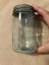 RARE Antique c1880s Hawley Glass Co. PA No. 5 Fruit Jar Pint Canning Whittled picture