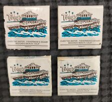 Tony's By The Pier Redondo Beach California 3 FULL Matchbook 1 Partial Vintage  picture
