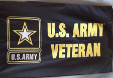 3X5 US Army Veteran Black Army Strong Star Banner Premium Polyester Grommets picture
