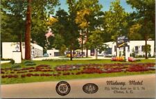 Clinton SC South Carolina MIDWAY MOTEL Vintage Linen Postcard Unposted Unused picture