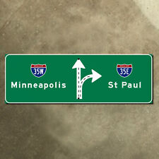 Minnesota Minneapolis St Paul Interstate 35E 35W highway marker road sign 30x10 picture