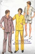 VTG Simplicity 5946 Men's Pajamas Sz ~Large Drawstring Fly Pants Grannycore Sew picture