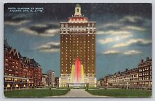 Atlantic City New Jersey NJ Hotel Claridge By Night Moonlight Vintage Postcard picture
